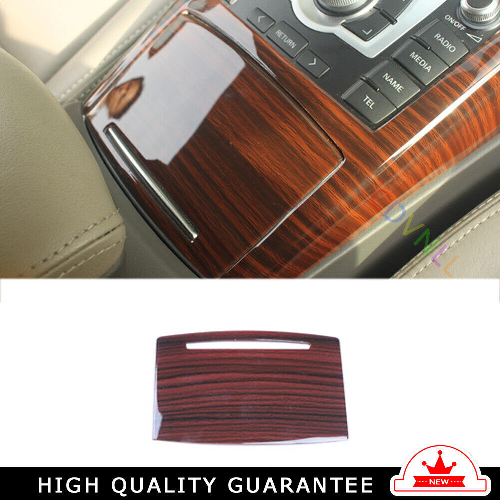 Car Inner Console Storage Box Cover Trim 1PCS Fit for Audi A6L 05-2011 Red Wood