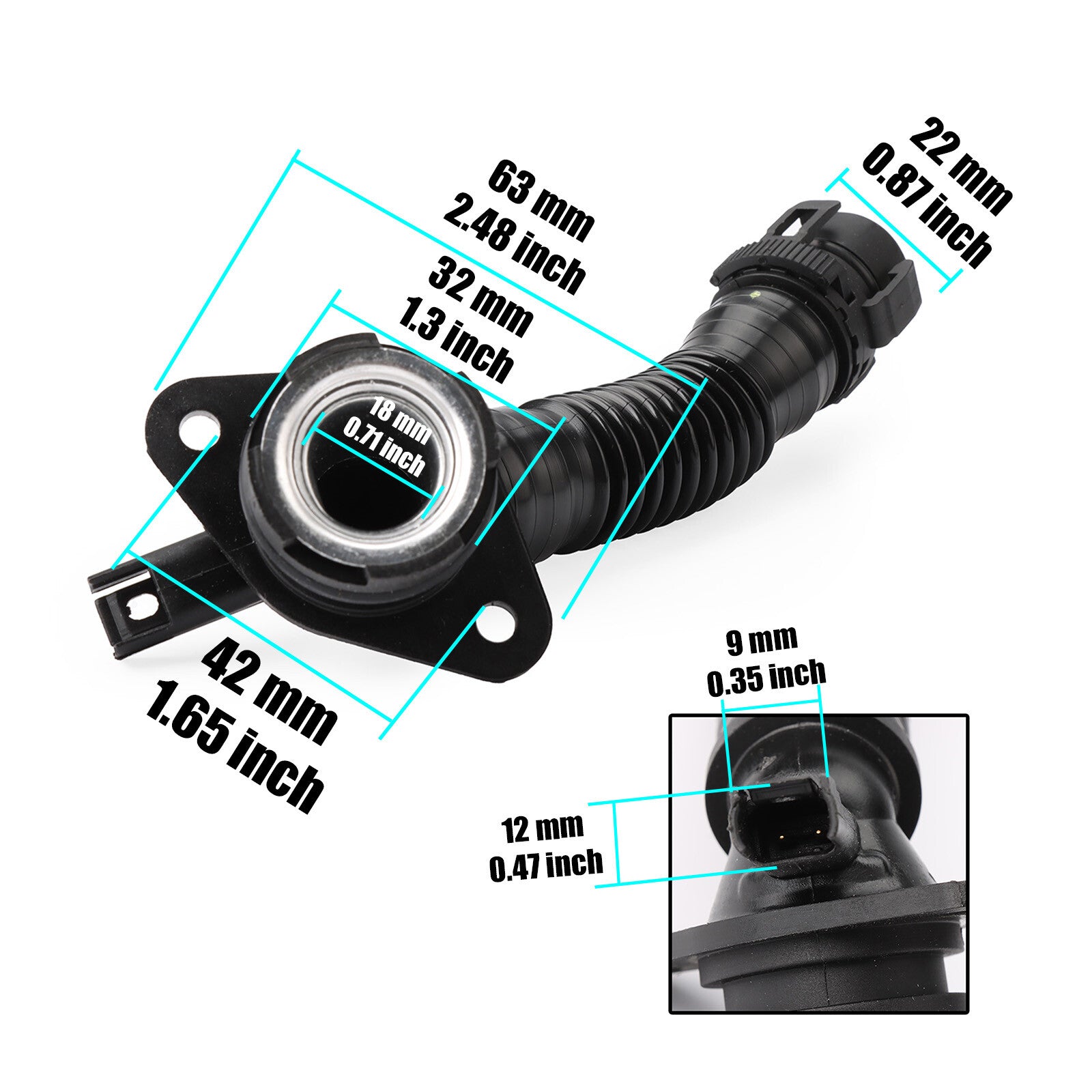 1 crankcase ventilation hose valve cover for BMW E82, E88, F10, F12 11127584128