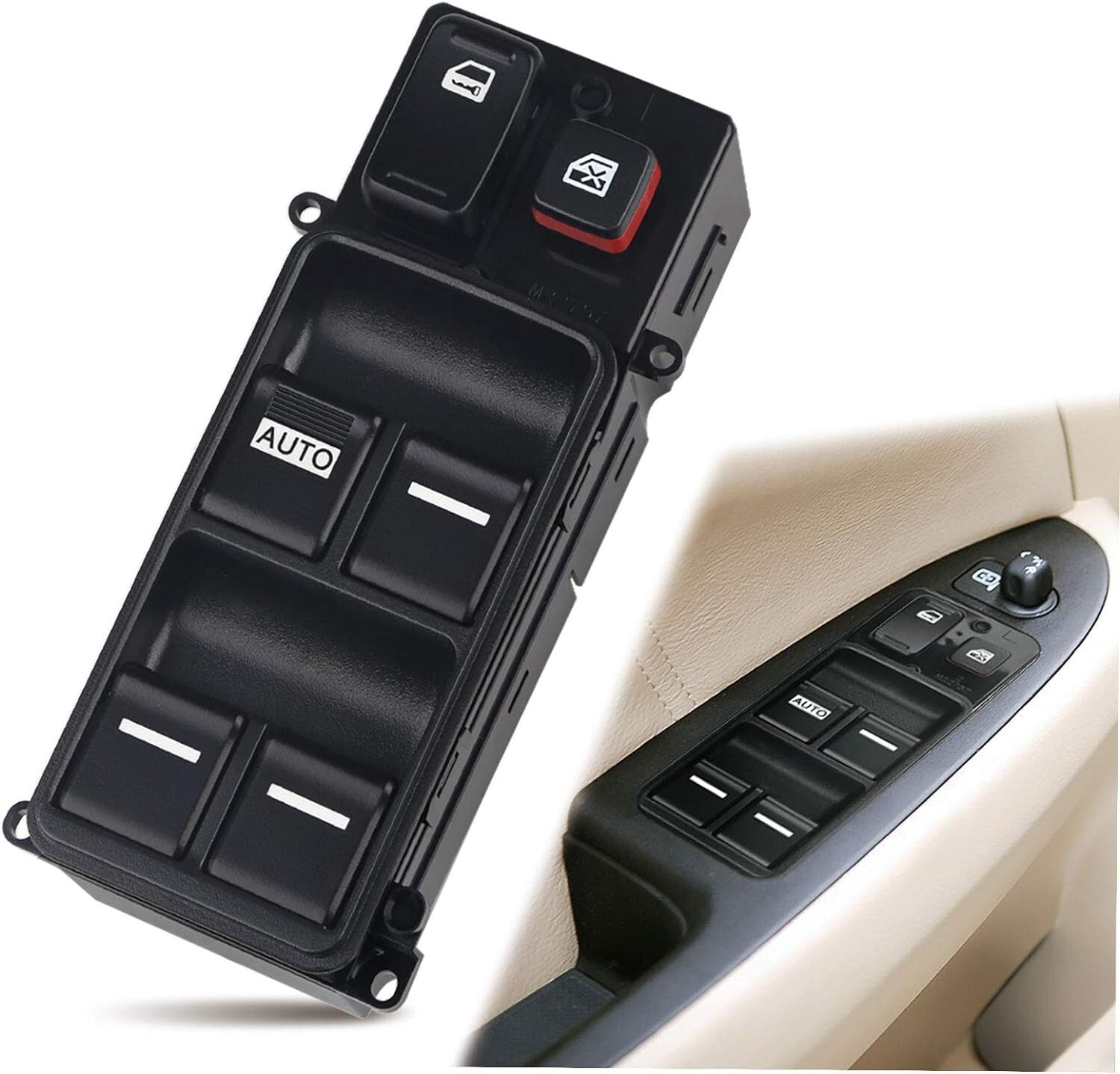 Driver Side Master Power Window Switch For 2003-07 for Honda Accord Sedan 4-Door