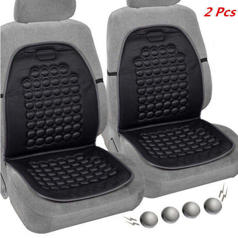 2PC Car for Seat Pad Therapy Massage Bubble Padded Chair for Seat Cushion Cover Black