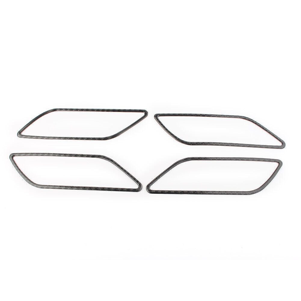for Audi A3 S3 2014-2018 15 4x Real Carbon Fiber interior Door Handle Decor Trim