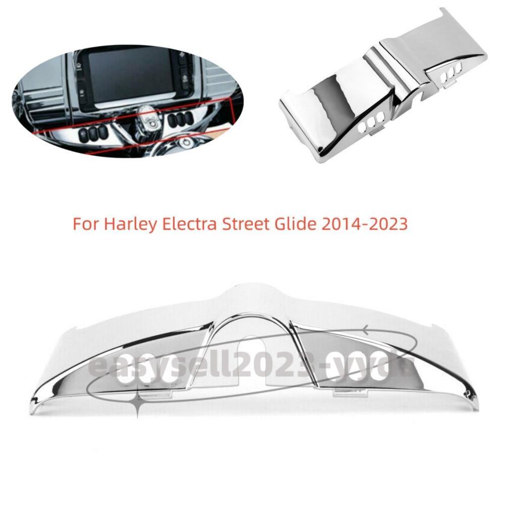 Chrome Fairing Switch Dash Panel Accent Cover for Harley 2014-2023 Touring Glide