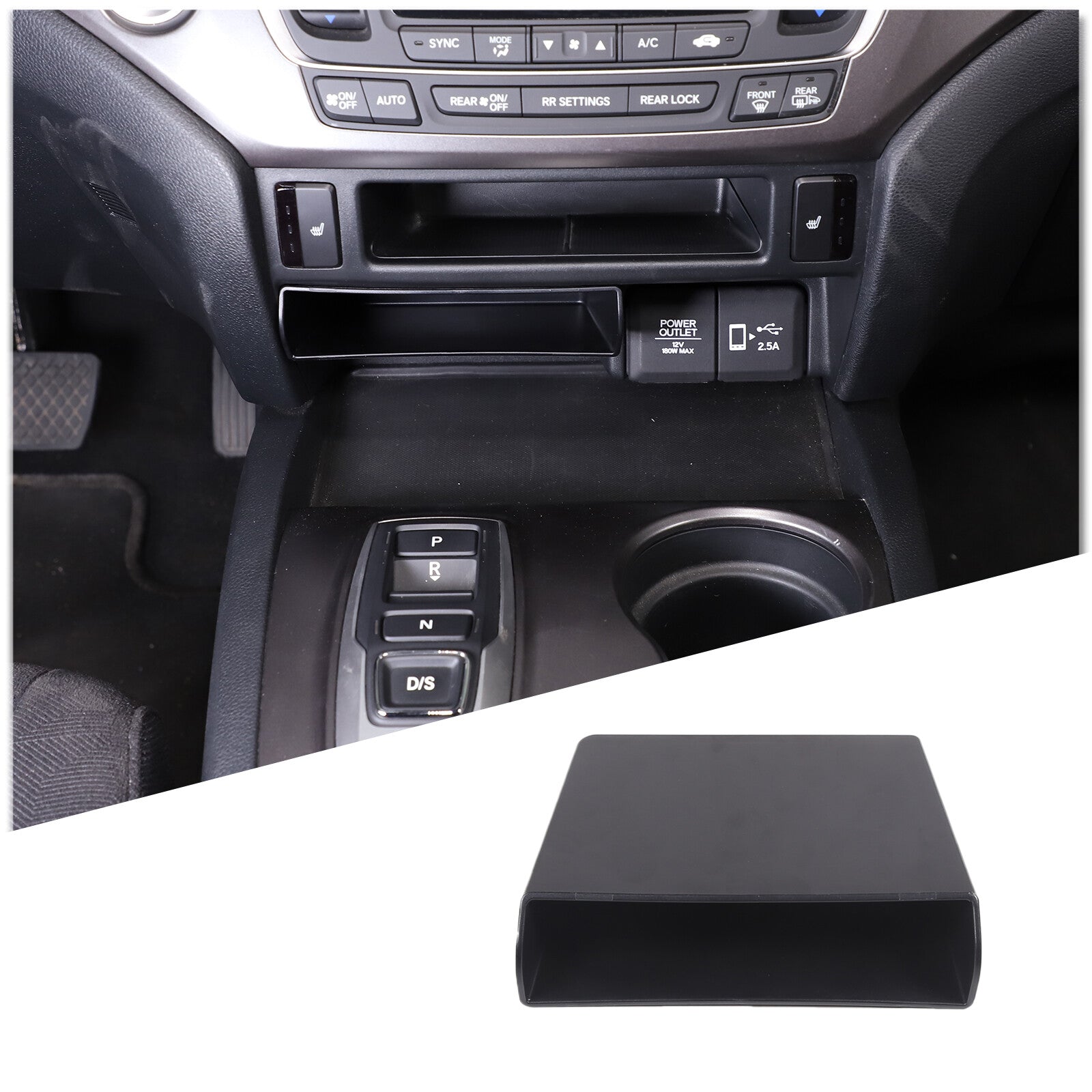 Soft carbon fiber driver's for seat storage box panel sticker for Toyota Tacoma 11-15