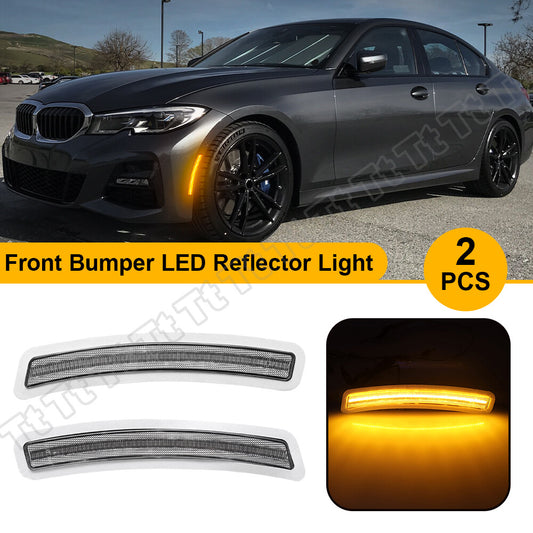 LED front bumper side marker light reflectors for 2019-23 for BMW 3 Series G20 Sedan