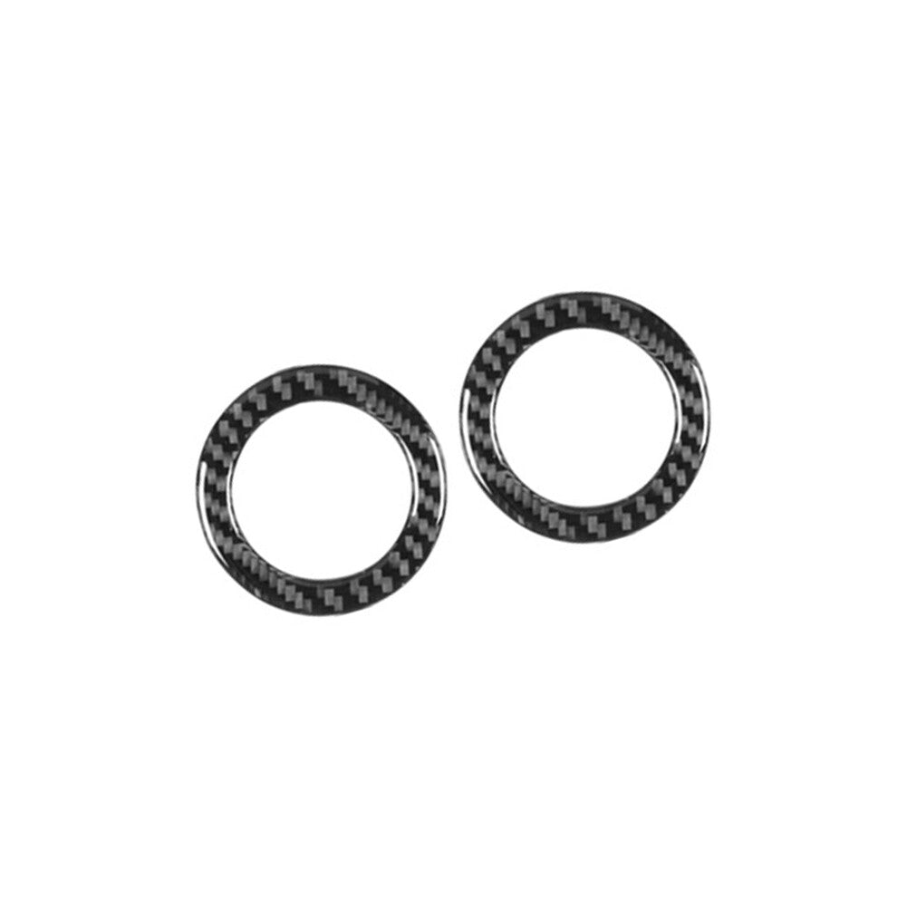 Left-right Air Vents Circle Trim Cover Carbon Fiber for Nissan Quest 2004-2006