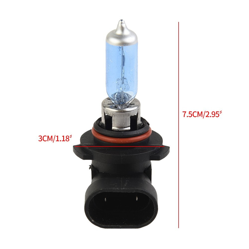 White car, 9005 HB3 6000K xenon halogen headlights and fog lights, new.