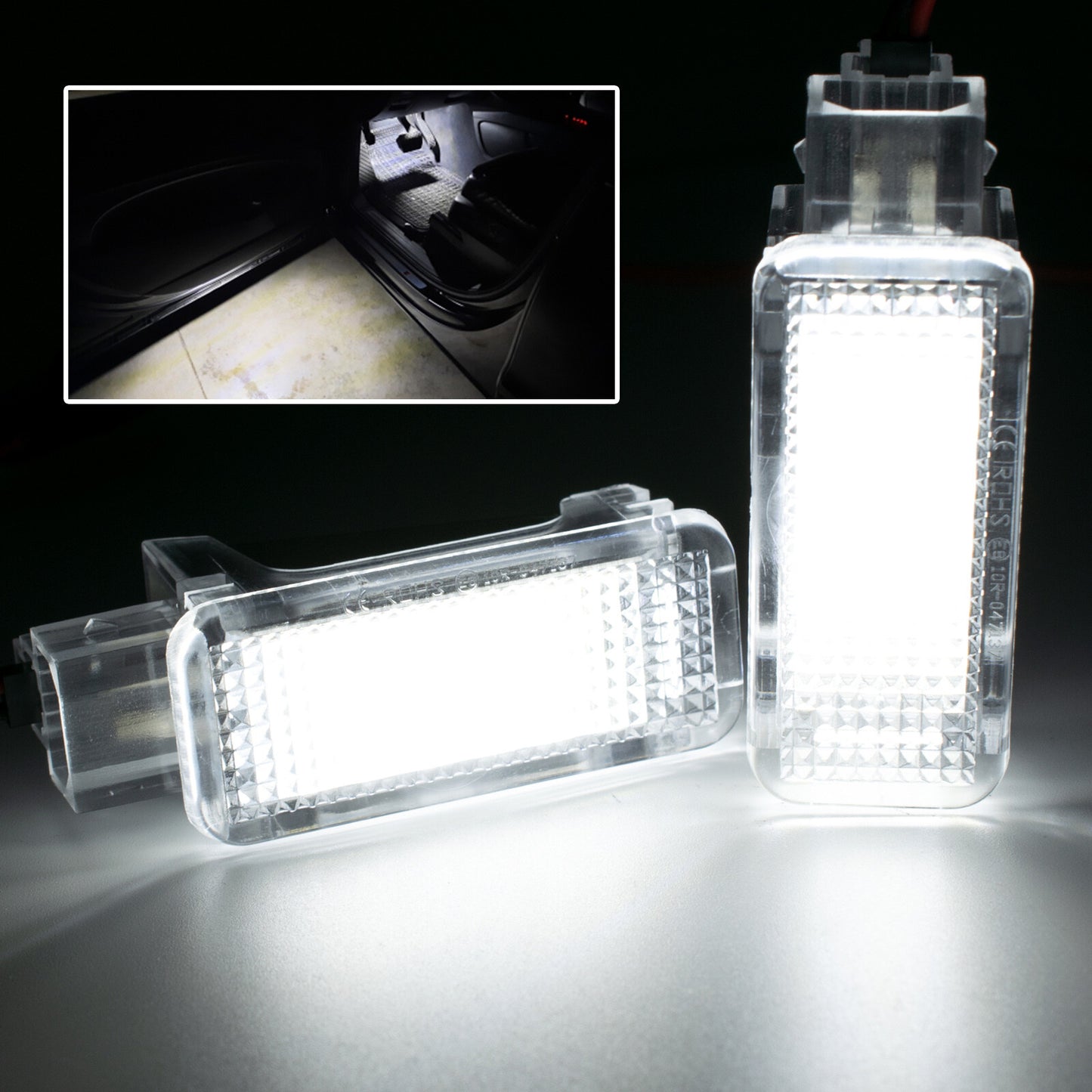 2x LED Footwell Step Door Courtesy Trunk Light Fit for VW Transporter T5 for Golf for Jetta