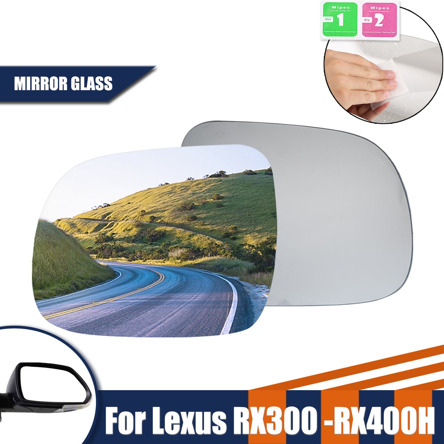 2PCS Wing Mirror for Lexus RX300 RX330 RX350 RX400h 2003 To 2008 Right&Left Side
