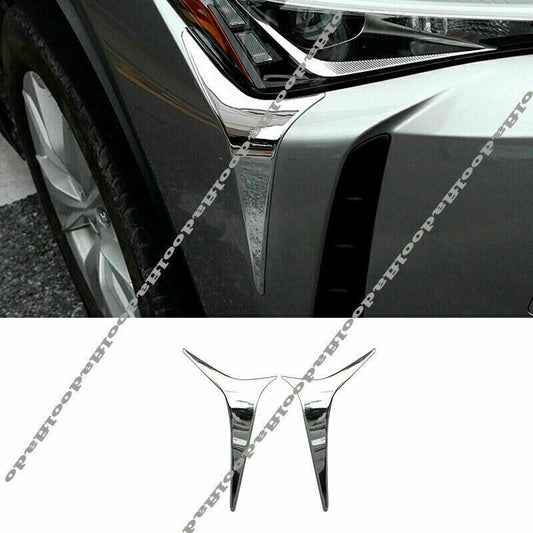 for Lexus UX 200 250h 2019-2022 Chrome Front Bumper Headlight Eyebrow Cover Trim