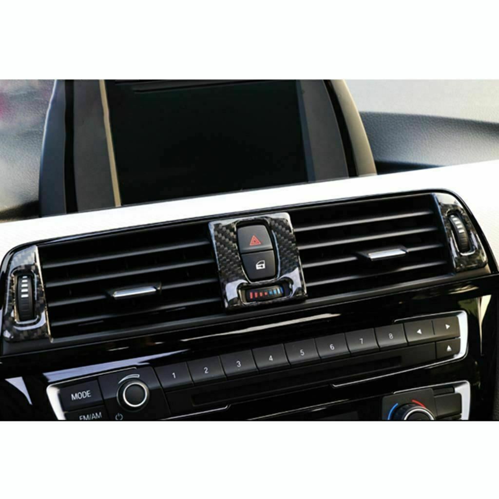 for BMW F30 3 4 Carbon Fiber Outlet Control Vent Sticker Interior Cover Trim