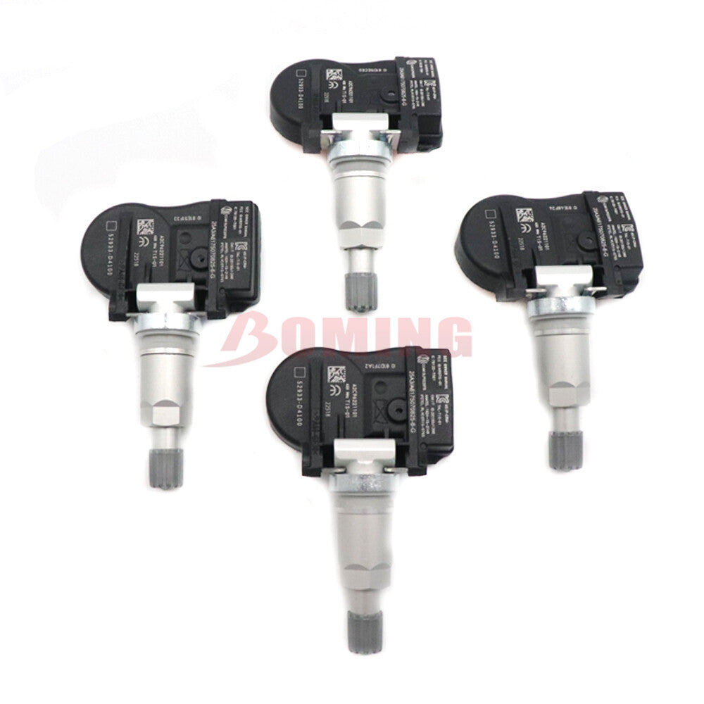 4x New TPMS 52933-D4100 for Kia Pressure Monitoring System Tire Pressure Sensors