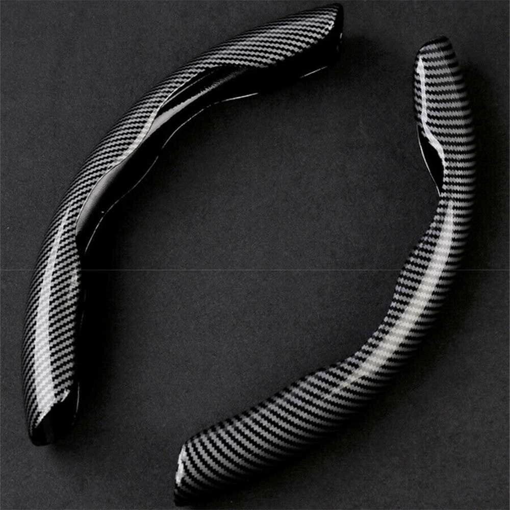 2-piece universal carbon fiber car steering wheel booster anti-slip cover