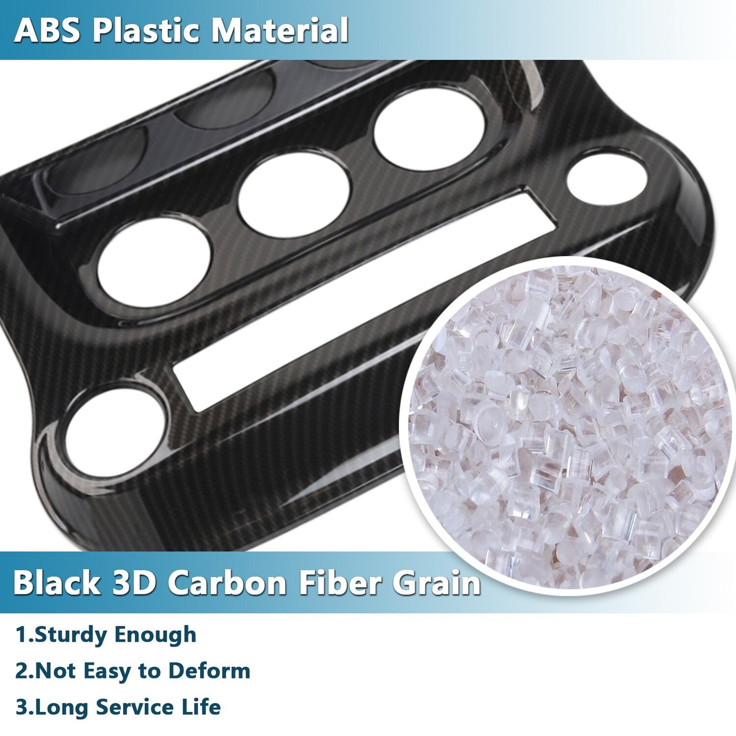 Carbon Fiber Air Conditioning Switch Panel Cover Trim for Jeep for Wrangler JK 11-17
