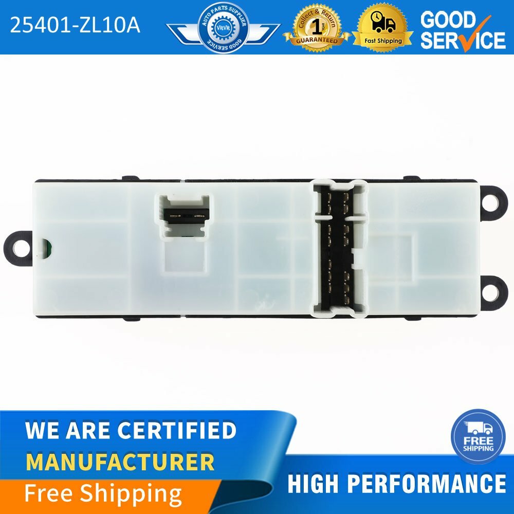 25401-ZL10A Main Power Window Switch for Nissan Pathfinder 07-12 Front Left