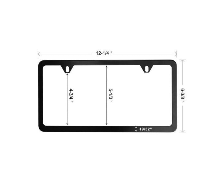 Car license plate frame cover cap, trunk 2-hole ultra-thin black, suitable for GMC