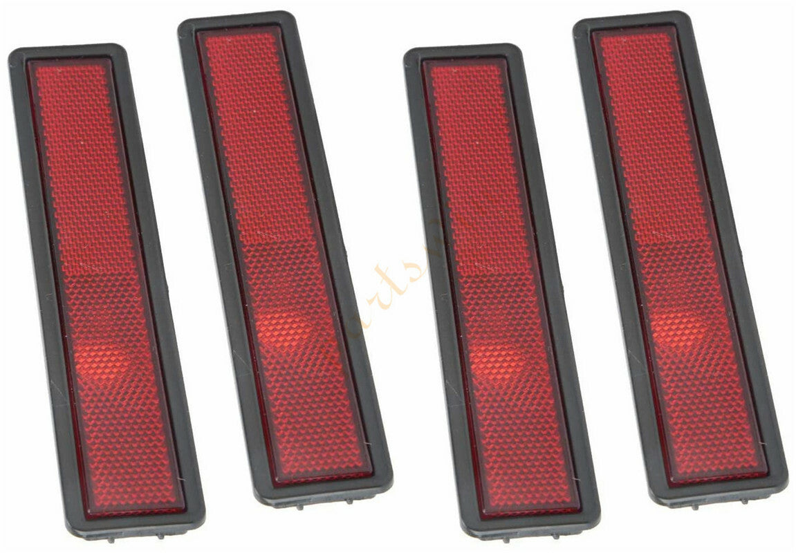 4-piece set of red bumper side marker lights suitable for 1984-1991 for BMW E30 3 Series