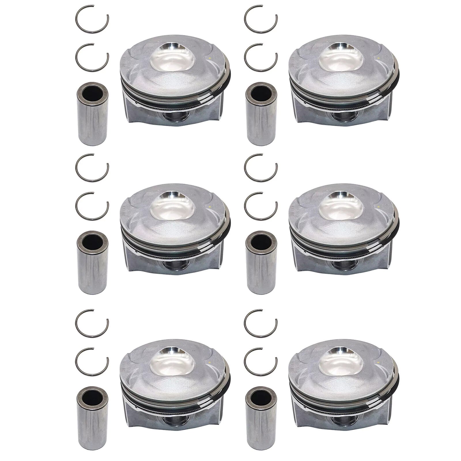 6PCS Supercharged Piston Assembly Set With Rings for Jaguar for Land Rover 3.0L V6