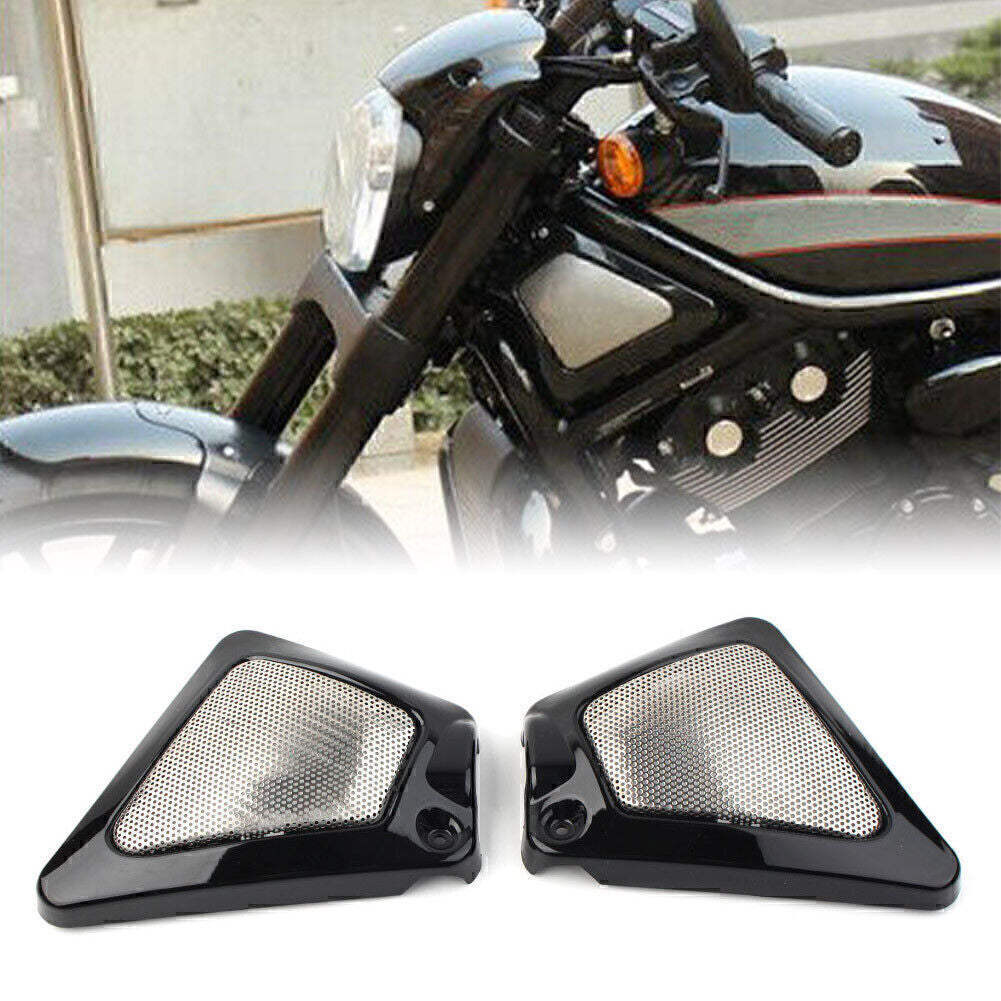 2x Black Frame Neck Side Cover Guard Fit for Harley V-Rod VRSCD VRSCDX VRSCA VRSCB
