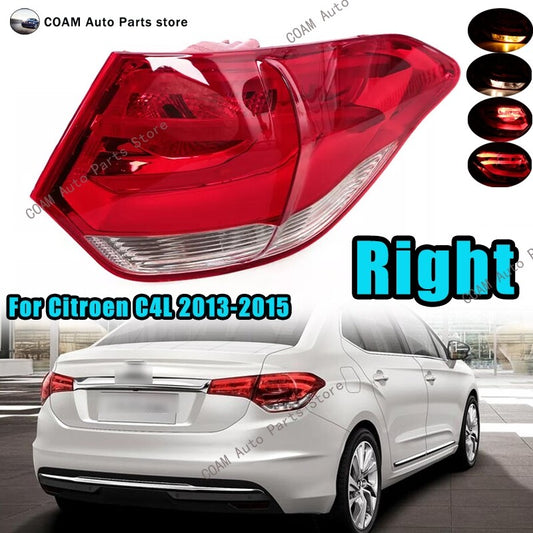 The right-side exterior taillight cover brake is suitable for Citroën C4L II 2013-2015 models.