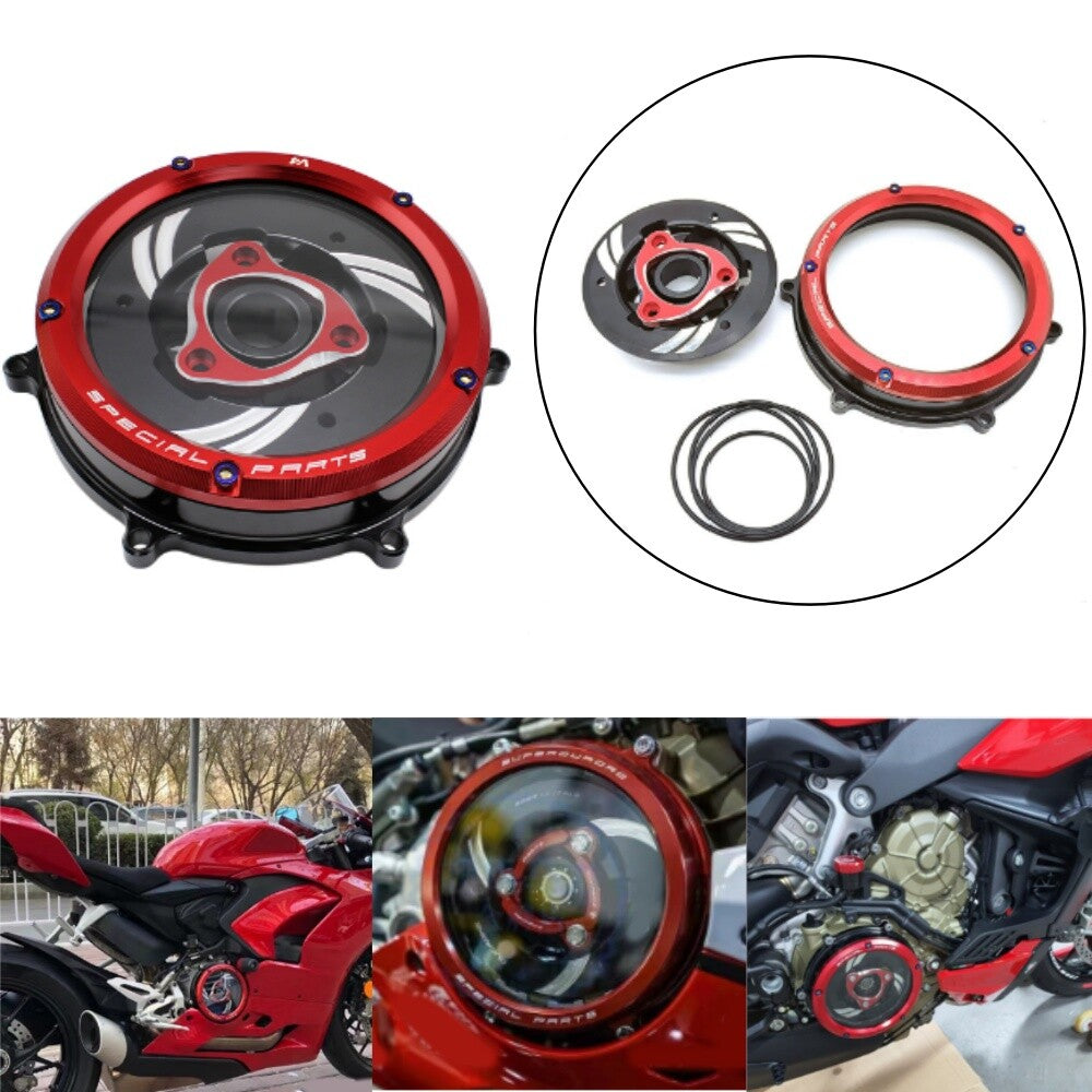 CNC Racing Clear Clutch Cover  Spring Retainer for Ducati Panigale Speciale 4S