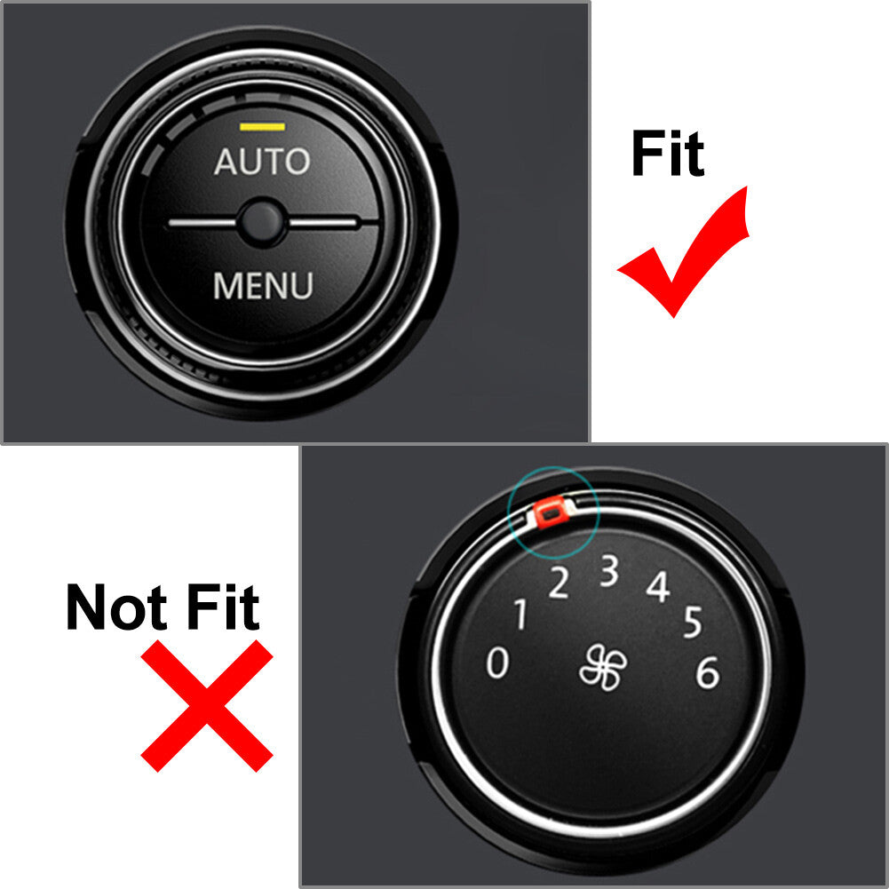 Red AC Climate Control Ring Knob Cover Fit for VW for Golf for Jetta for Tiguan for Passat Atlas