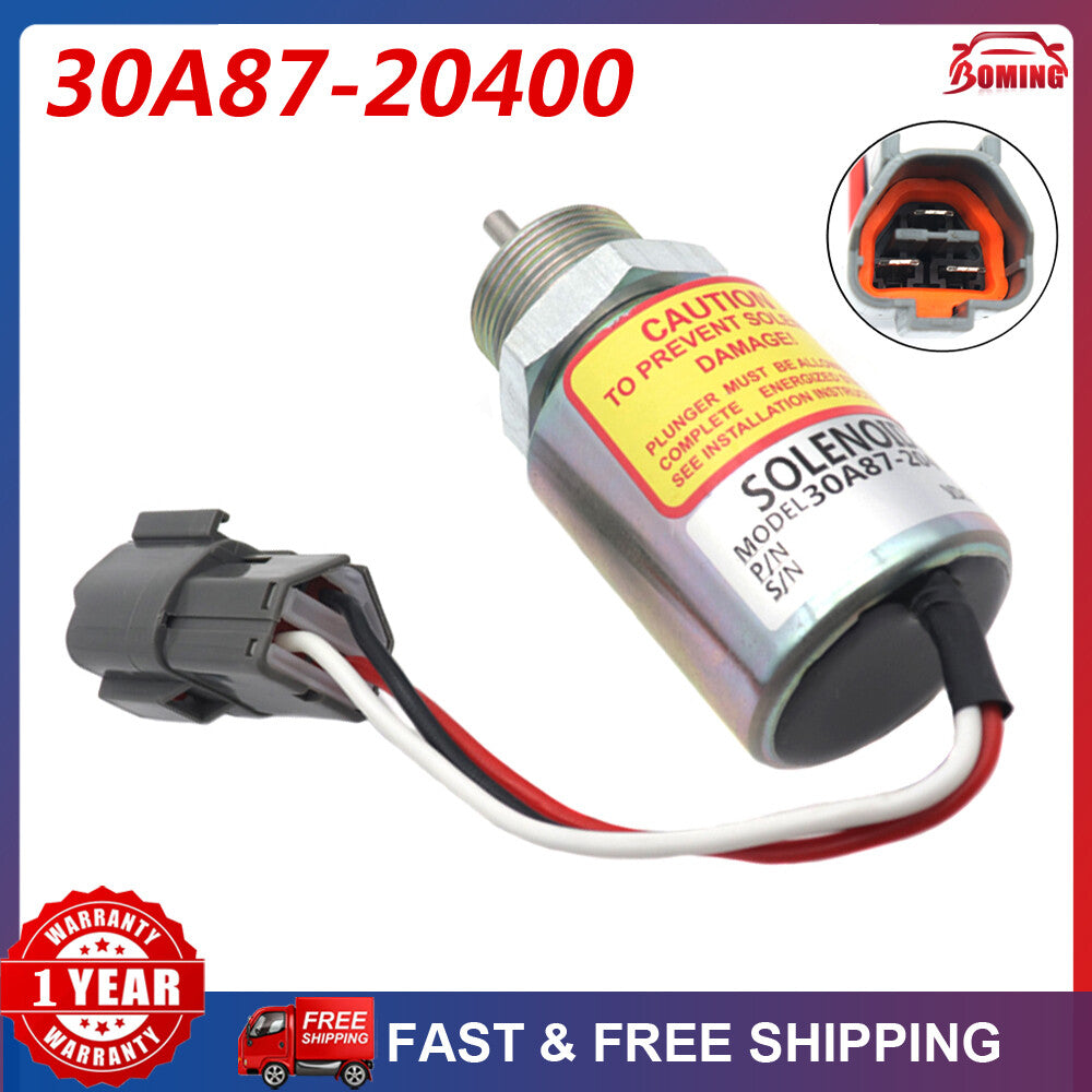 Fuel Shut Off Solenoid 30A87-20400 30A87-10400 12V for Mitsubishi L3E S3L S4L WR
