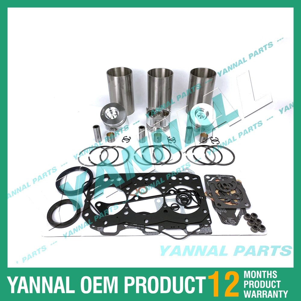 3D82 Overhaul and Rebuild Kit with Complete Gaskets for Yanmar Diesel Engines