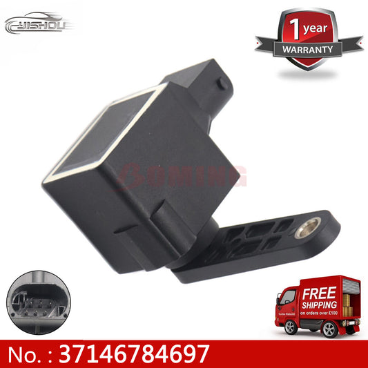 37146784697 is a headlight height sensor for BMW 325i, 330i, 540i, M3, M5, X3, X5, and Z4.