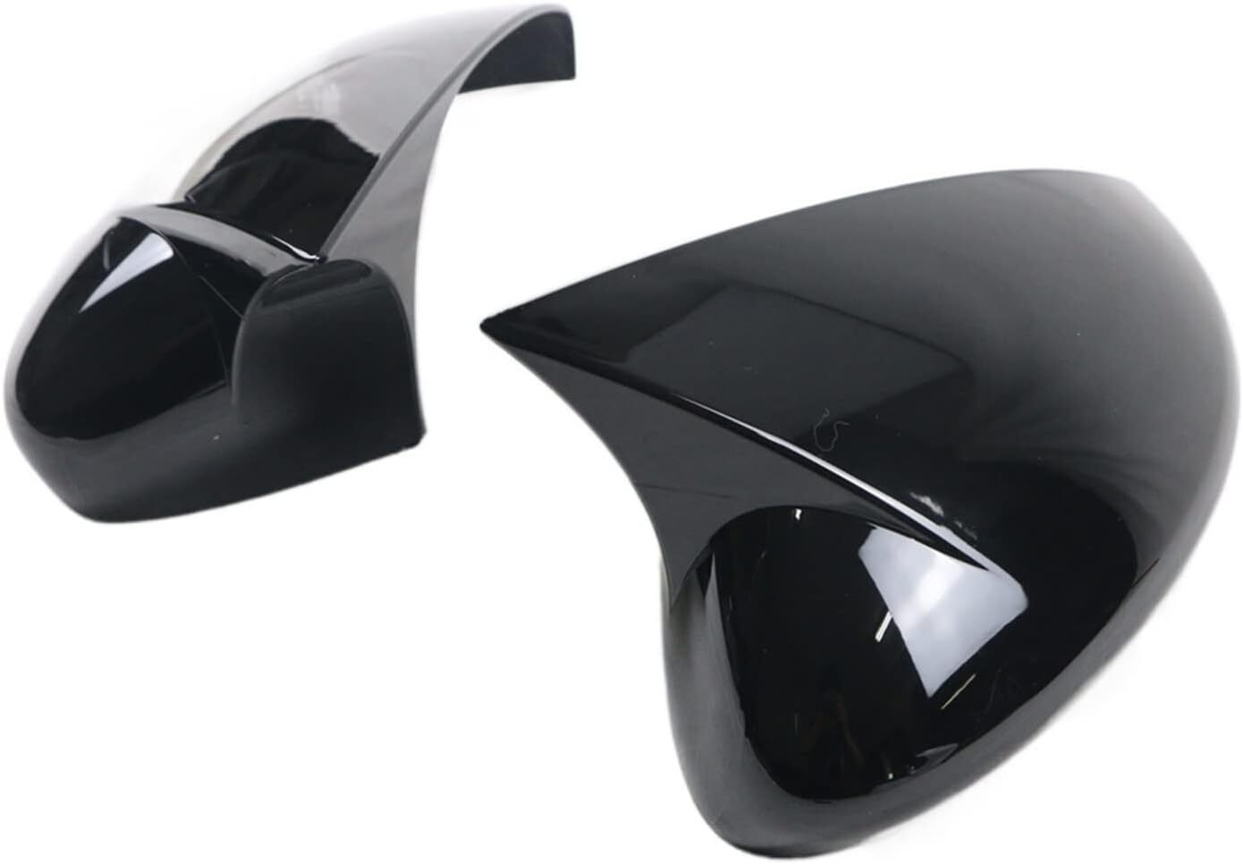 Car Glossy Black OX Horn Side Mirror Cover Mirror Shell for 21-23 for Ford Mach-E