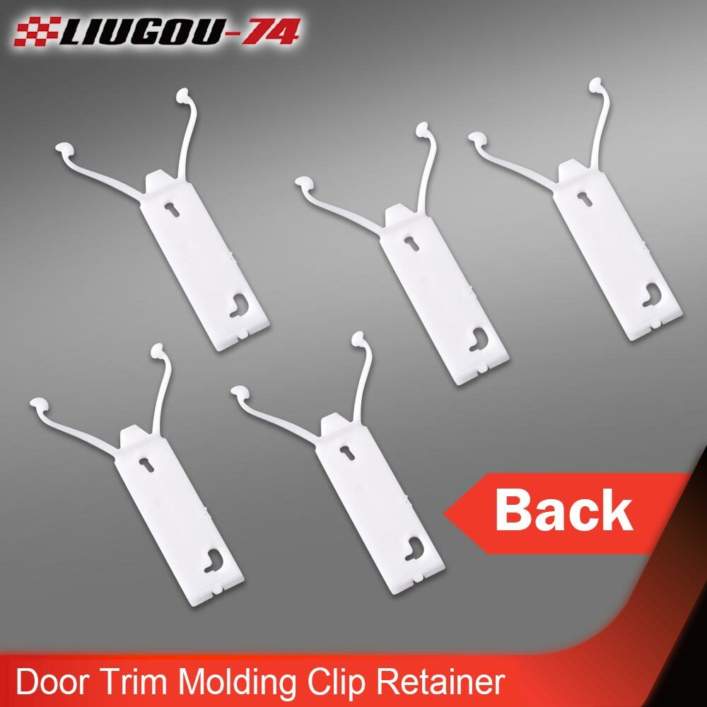 5-Piece Fitting 81-88 Cutlass Lower Chrome Door Trim Molding Clip Holder - Brand New