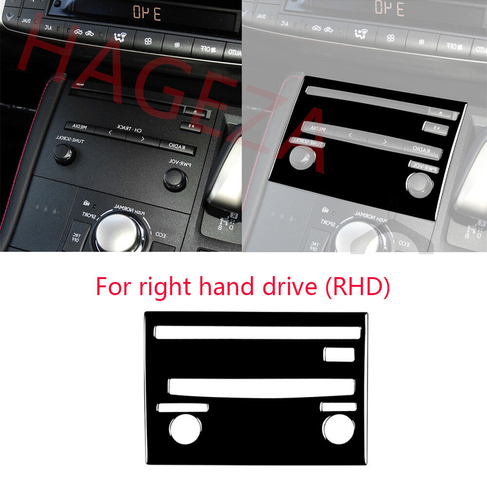 RHD Piano Black Central Console CD Panel Switch Cover for Lexus CT200h 2011-2017