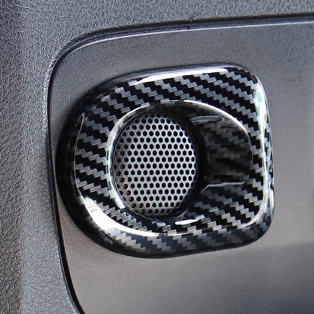 Carbon Fiber ABS Car Rear Door Speaker Cover Trim for Toyota Tundra 2007-2021