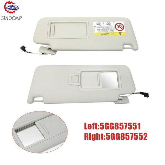 Front Sun Visor Panel With Makeup Mirror For 5GG857551 for Golf 7 for Jetta MK7 for Passat