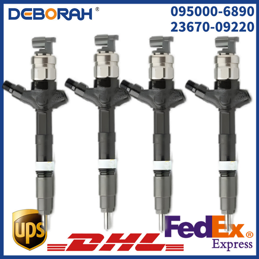 4X Fuel Injector 095000-6890 23670-09220 Injector assy for Toyota Avensis Verso