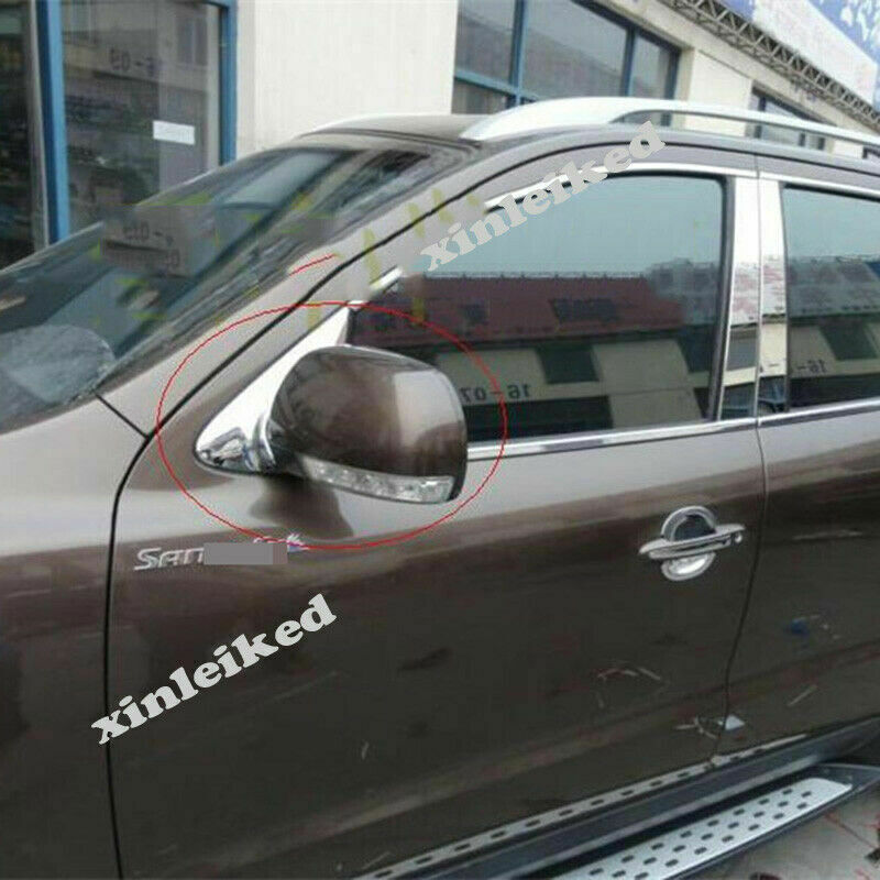 4p for Hyundai Santa Fe 2006-2012 Chrome Rearview Side Mirror Bracket Cover Trim