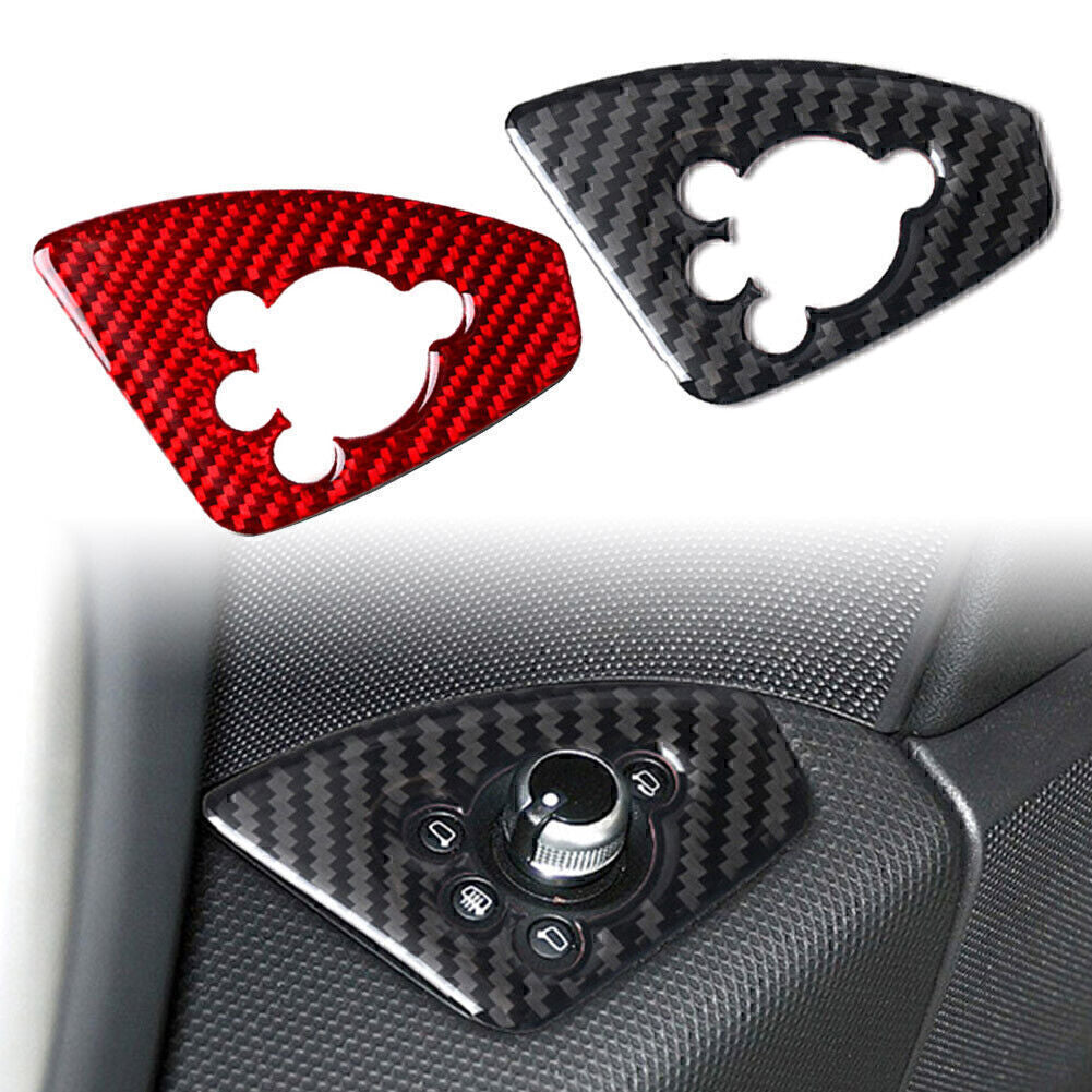 Carbon Fiber Car Interior Door Lock Button Cover Trim for Audi TT TTRS 2008-14