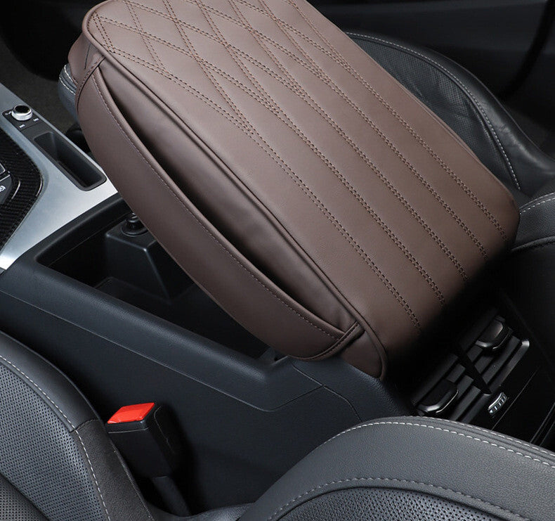 Car Accessories PU Armrest Cushion Cover Auto Center Console Box Pad Protector