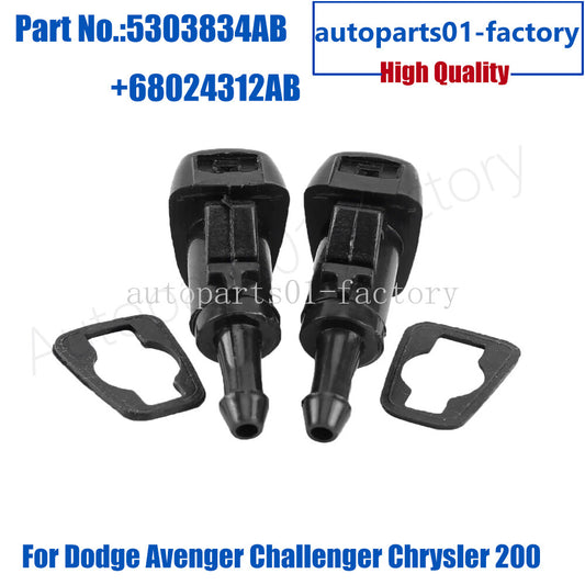 2PCS Windshield Washer Nozzle for Dodge Avenger for Challenger for Chrysler 200