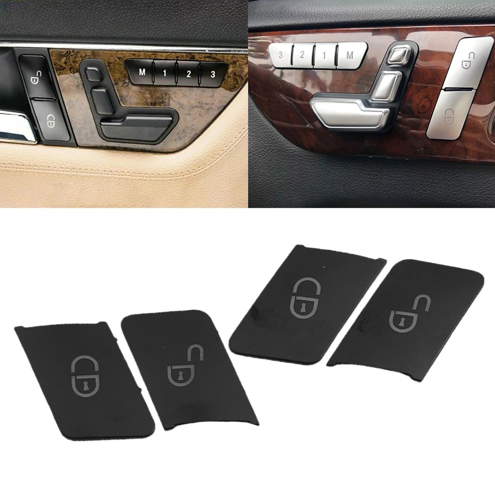 Car Door Lock-Unlock Switch Button Cover for Mercedes for Benz C E W204 W212