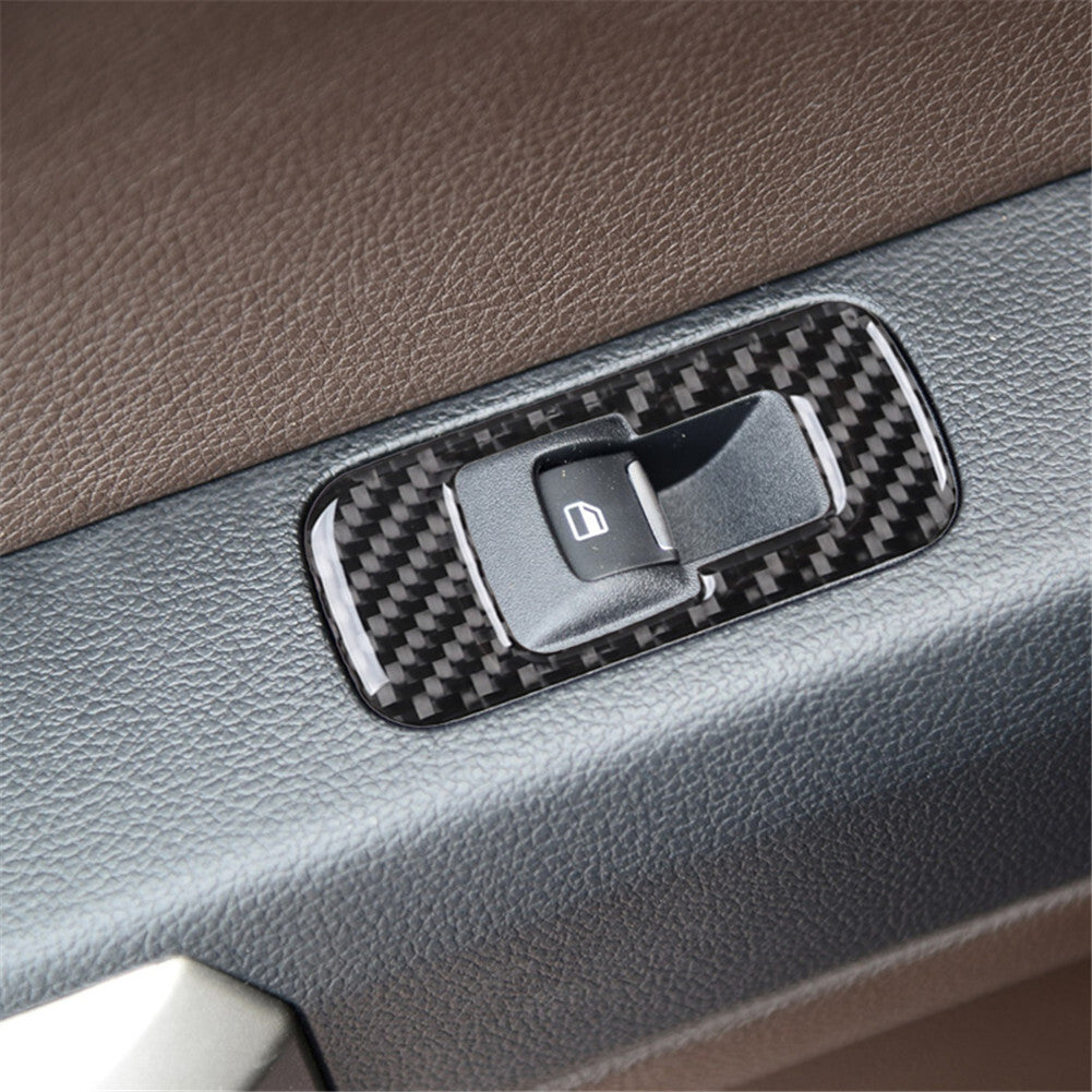 2x Carbon Interior Rear Door Window Switch Lift Panel Trim Cover for Ford F-150