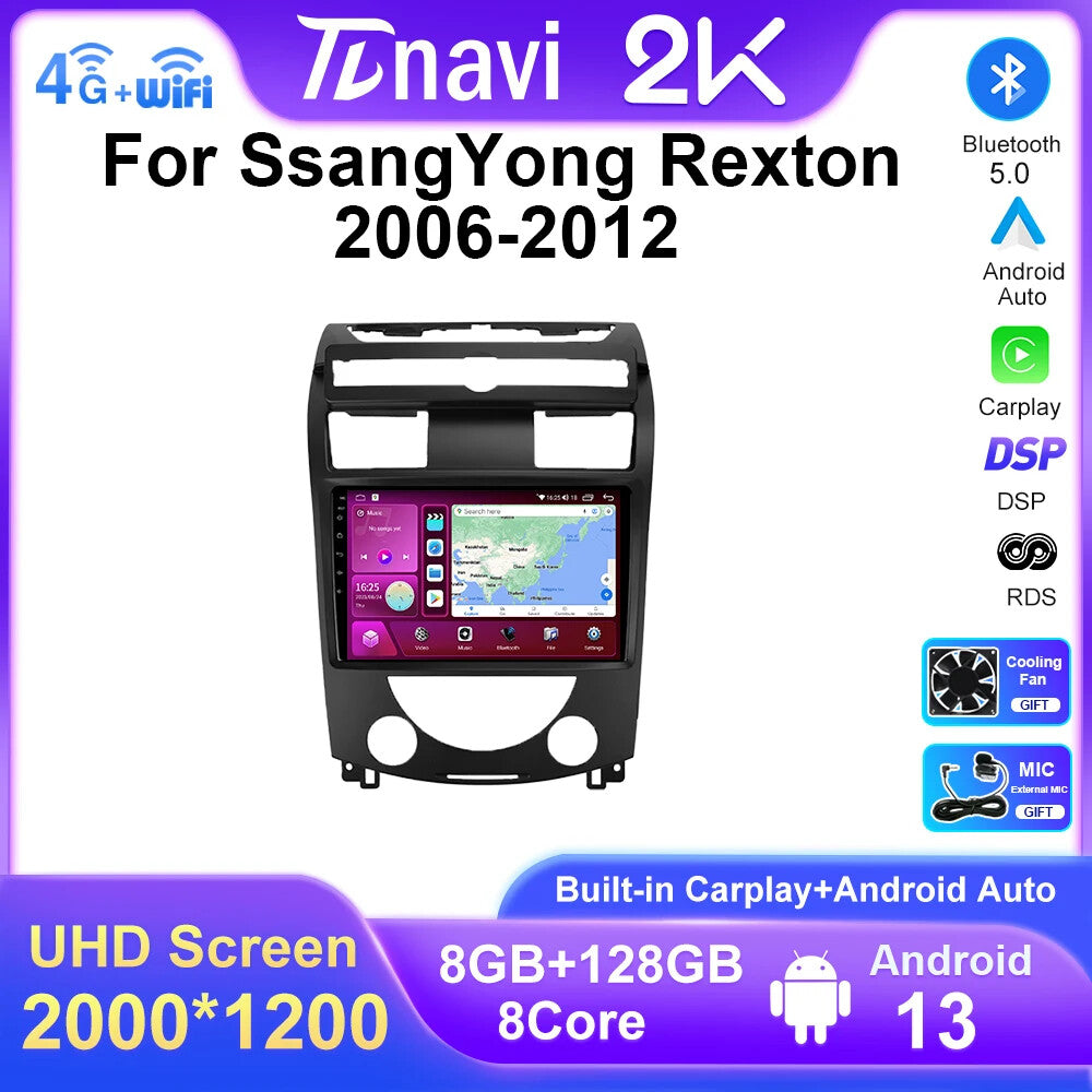 Android 06-12 for SsangYong for Rexton Y250 II 2 GPS Multimedia Video Player Stereo
