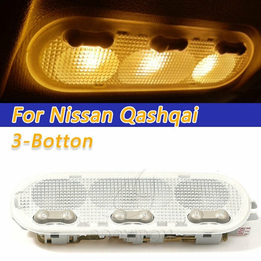 for Nissan Qashqai Sunny Micra/march 3-Botton Car Interior Dome Reading Light