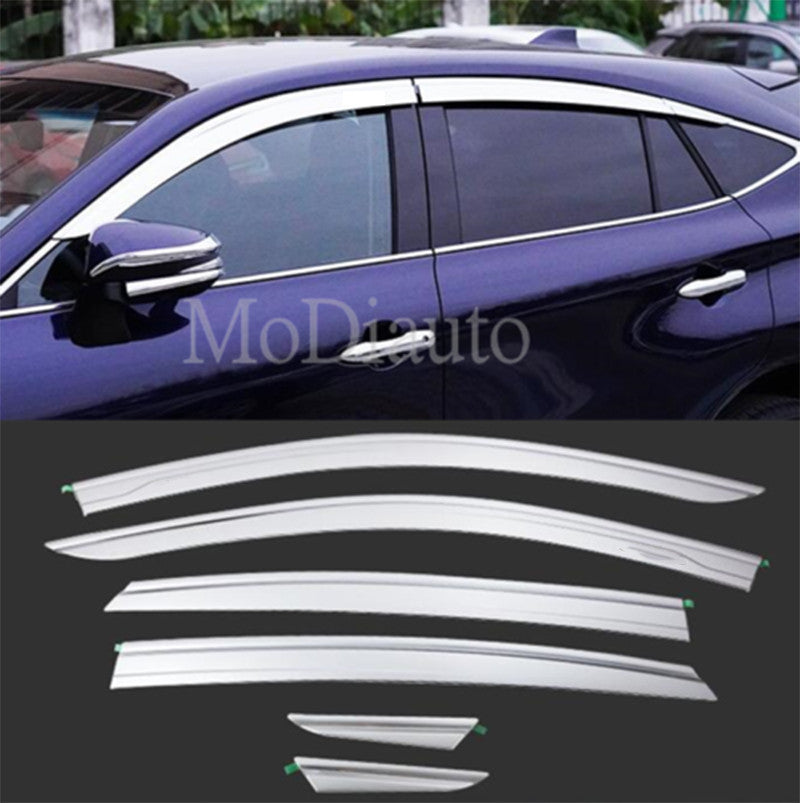 for Toyota Venza 2021-2023 Chrome ABS Window Visor Vent Sun Shade Rain Guard 6x