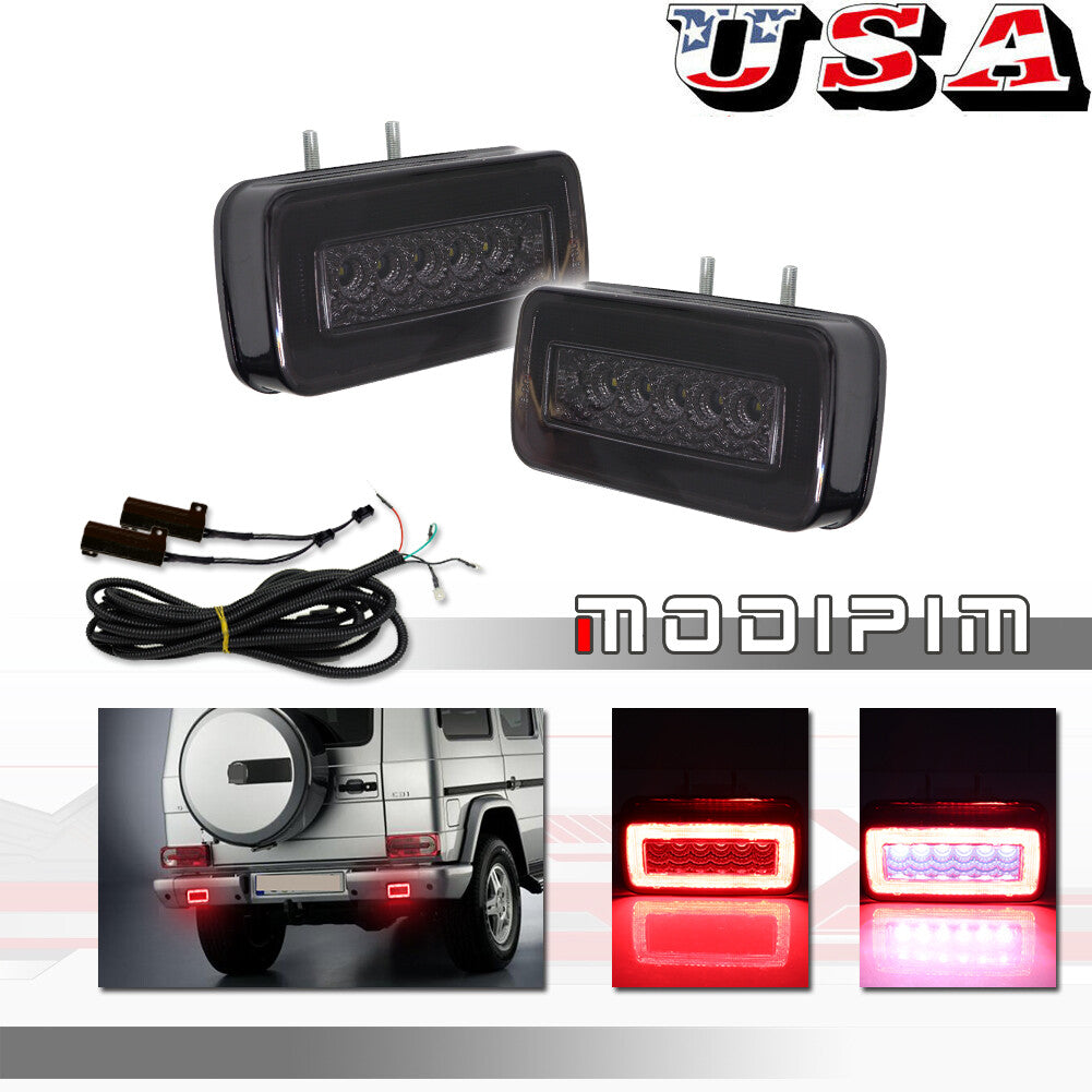 Smoked lens LED rear fog light, backup reverse light suitable for Mercedes W463 G-Class