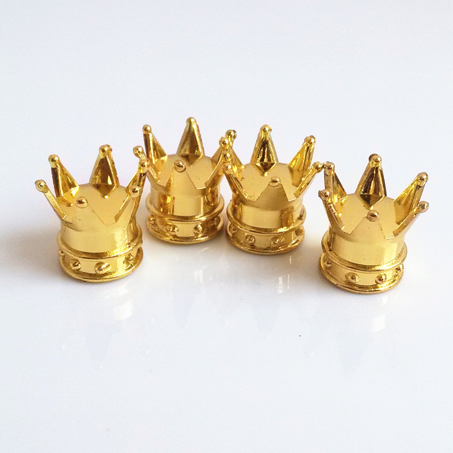 Yellow Gold Crown Tyre Tire Wheel Valve Stem Air Dust Cover Cap