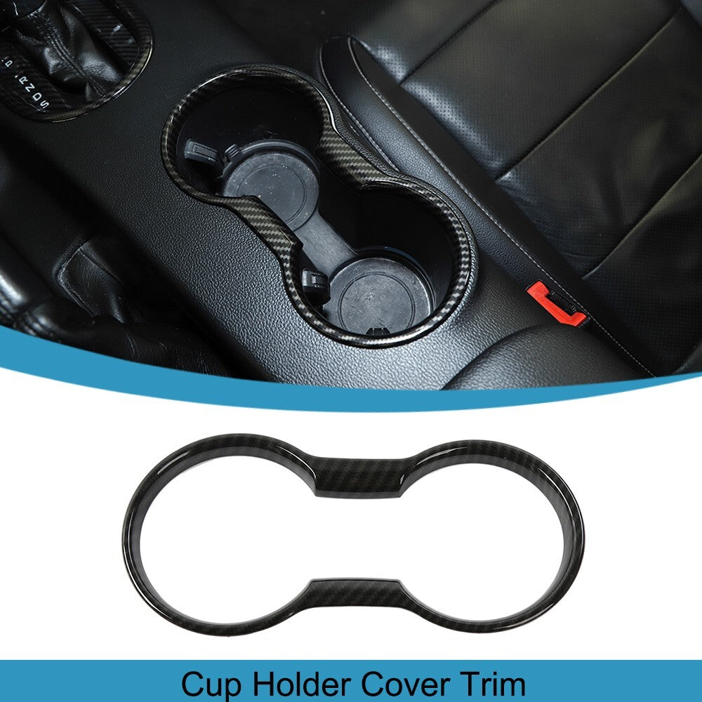 Central Control Water Cup Holder Frame Cover Trim for Ford for Mustang 2015-2023
