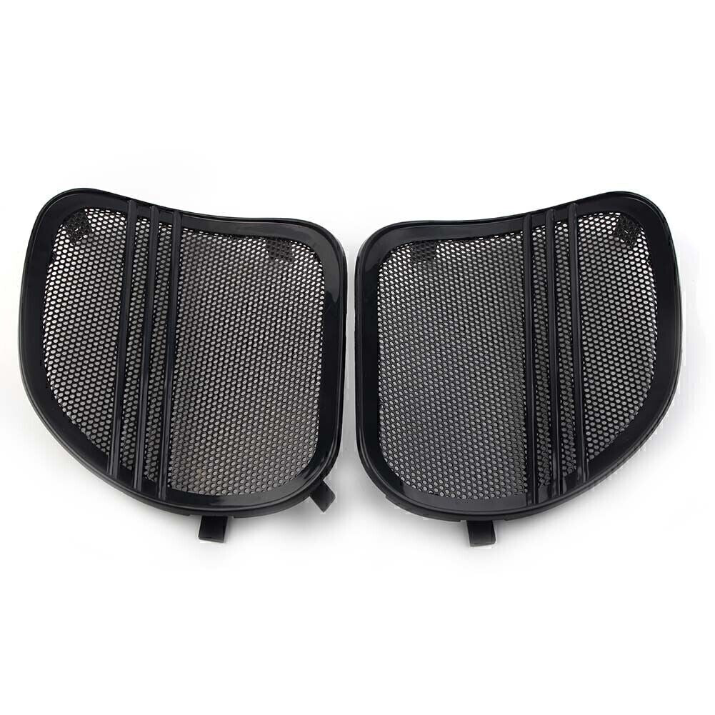Tri-Line Speaker Grills Cover Trim Fit for Harley Road Glide 2015-2022 Black