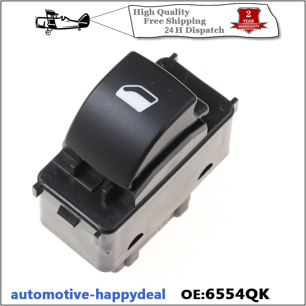 for PEUGEOT PARTNER ELECTRIC WINDOW SWITCH FRONT LEFT RIGHT 6554QK (2008-2021)