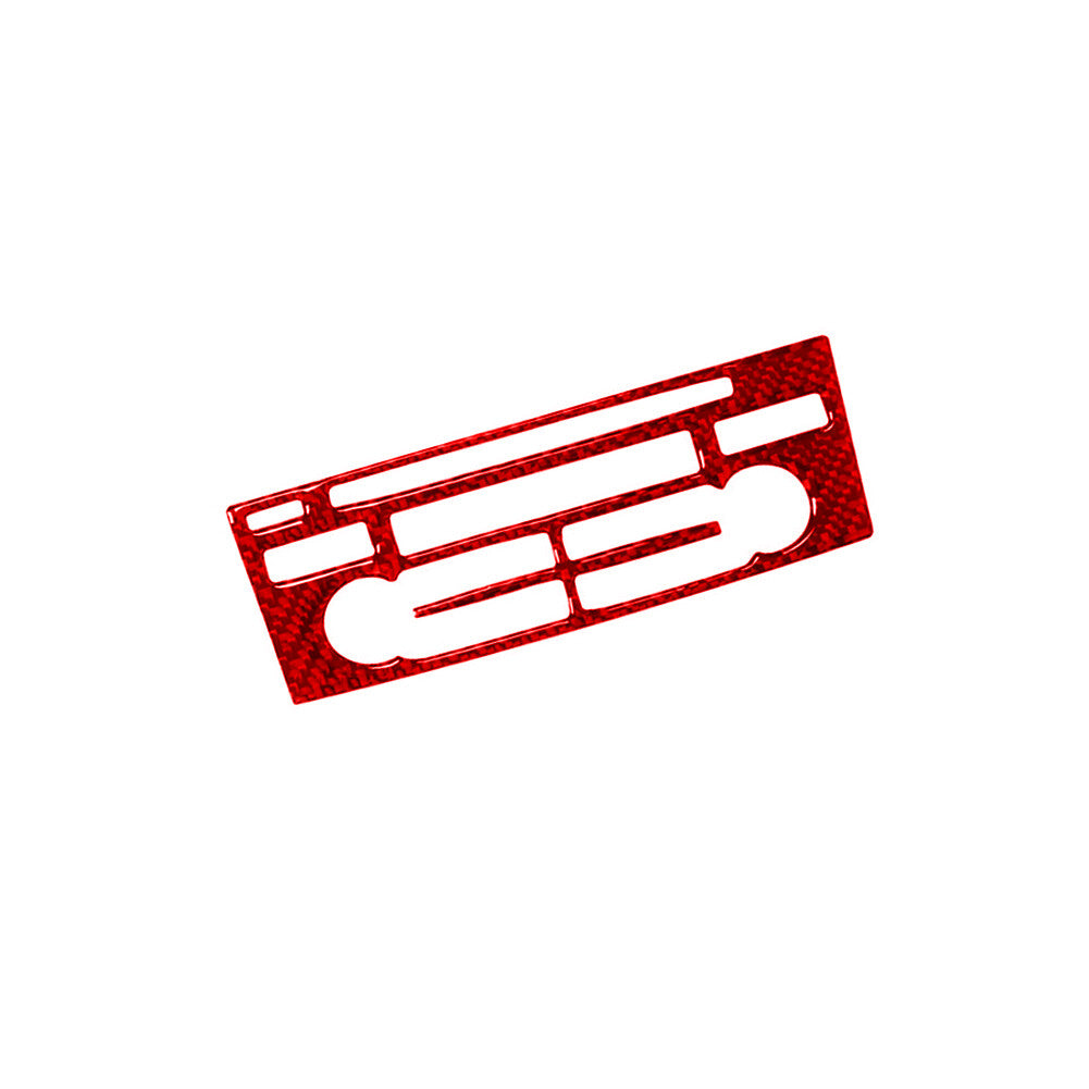 Red Carbon Fiber Center Console A/C Control Cover Trim for Porsche 718 2016-2022