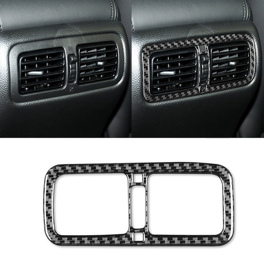 Carbon Fiber Rear Air Vent Outlet Panel Cover Fit for Infiniti G37 Sedan 2010-13